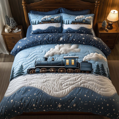 Yuletide Express 3-Piece Quilted Bedding Set GFTOMA7150