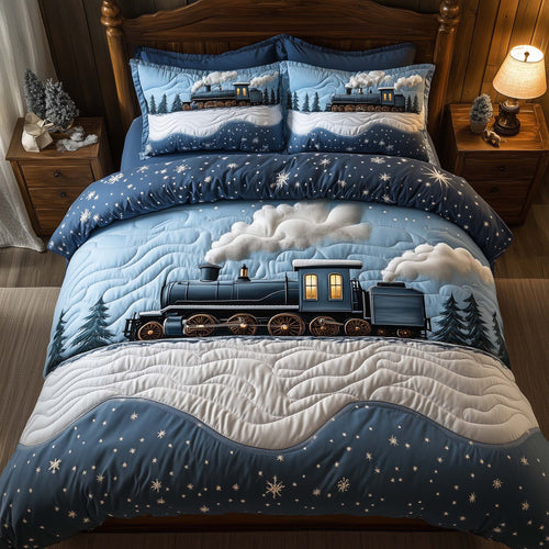 Yuletide Express 3-Piece Quilted Bedding Set GFTOMA7150