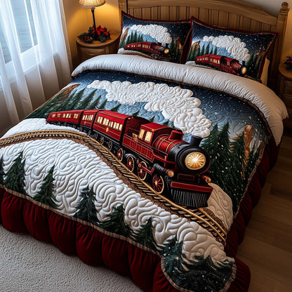 Yuletide Express 3-Piece Quilted Bedding Set GFTOMA7151