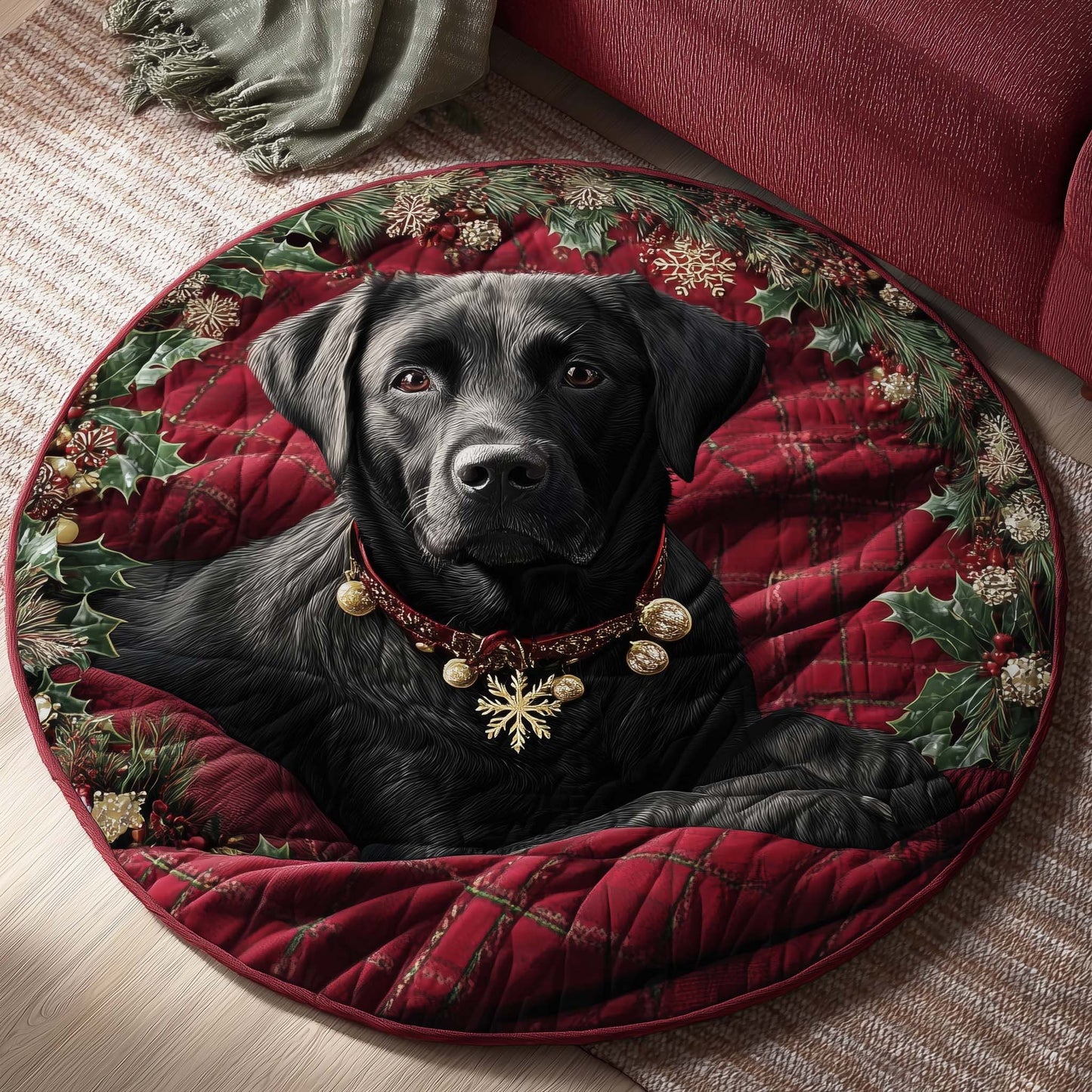 Labrador Quilted Round Mat GFTOMA7159