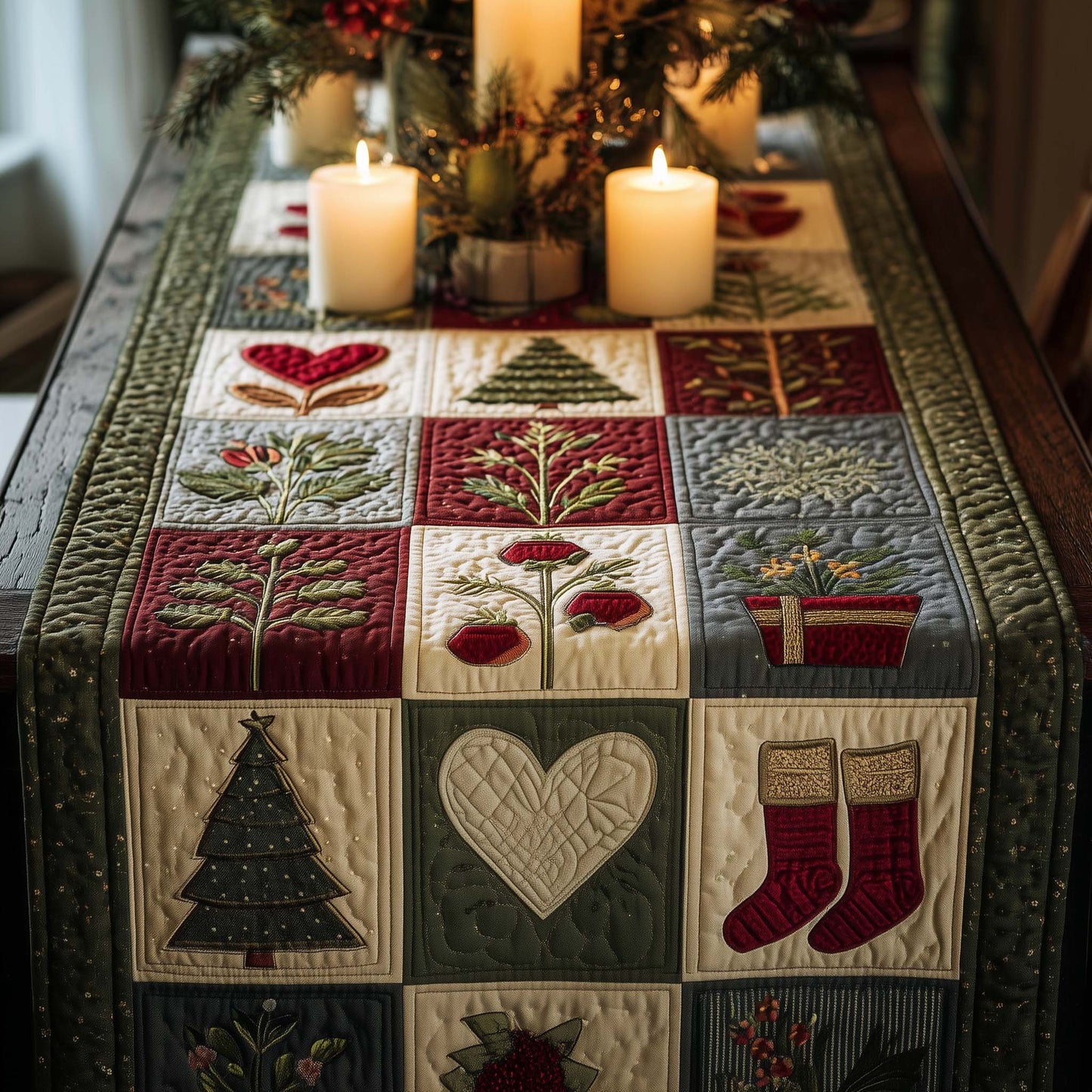 Christmas Vibe Quilted Table Runner GFTOMA7282