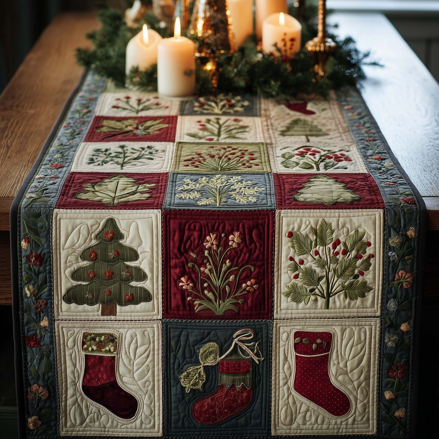 Christmas Vibe Quilted Table Runner GFTOMA7283