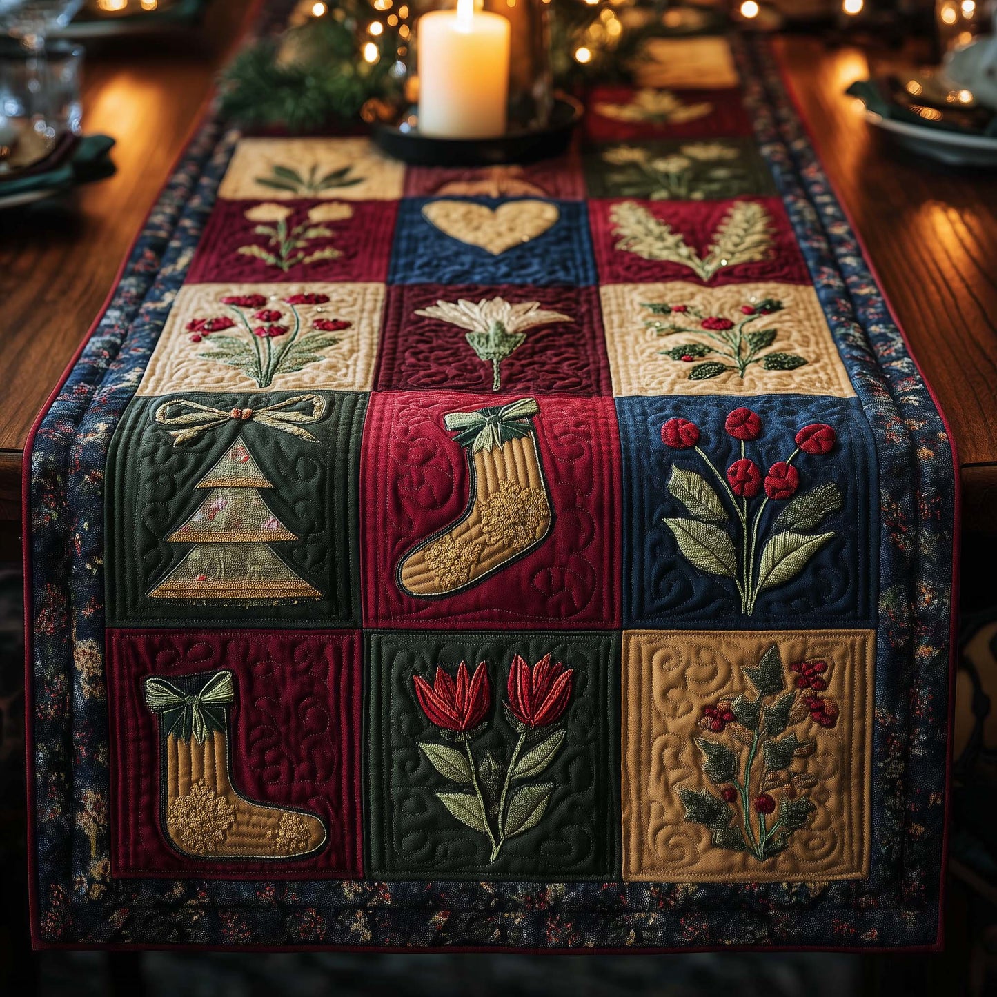 Christmas Vibe Quilted Table Runner GFTOMA7284