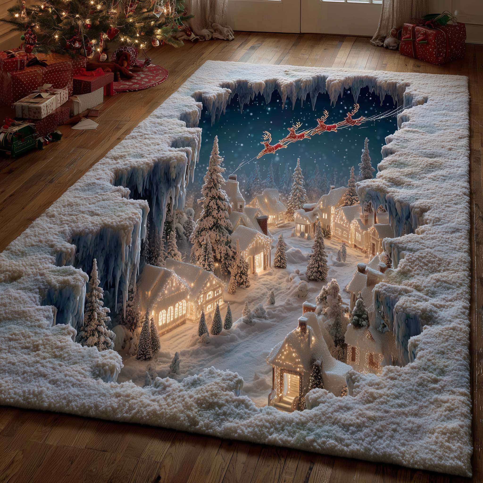 Snowy Village Area Rug GFTOMA7379 – Willow Quilt
