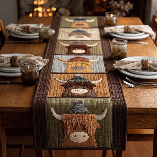 Highland Cow Quilted Table Runner GFTOMA7599