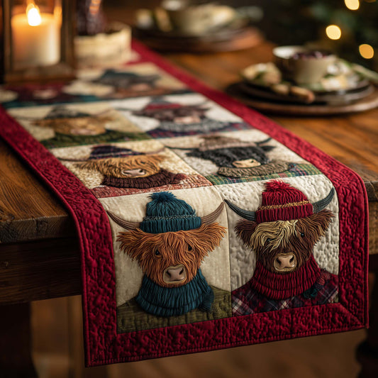 Highland Cow Quilted Table Runner GFTOMA7600