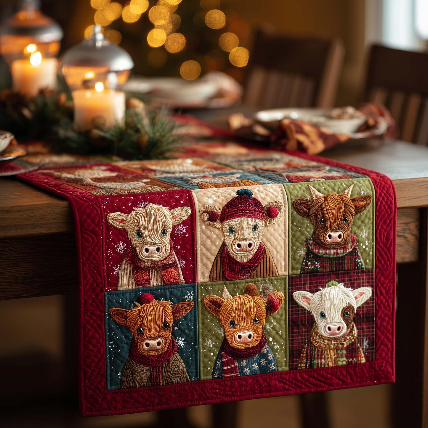 Highland Cow Quilted Table Runner GFTOMA7601