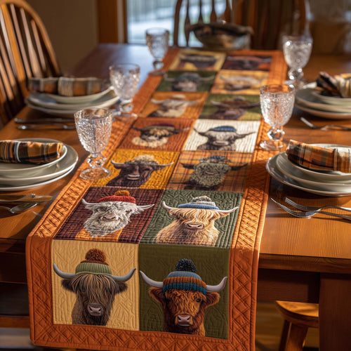Highland Cow Quilted Table Runner GFTOMA7602