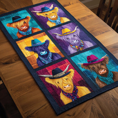Highland Cow Quilted Table Runner GFTOMA7603