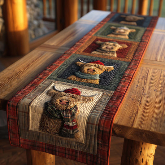 Highland Cow Quilted Table Runner GFTOMA7604