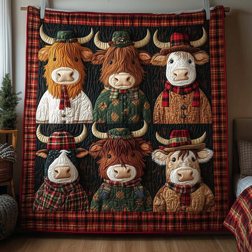 Highland Cow Quilted Blanket GFTOMA7611