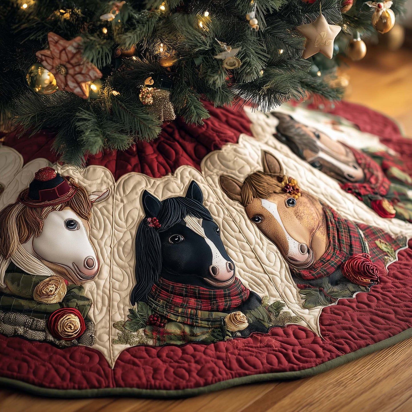 Horse Quilted Tree Skirt GFTOMA7678