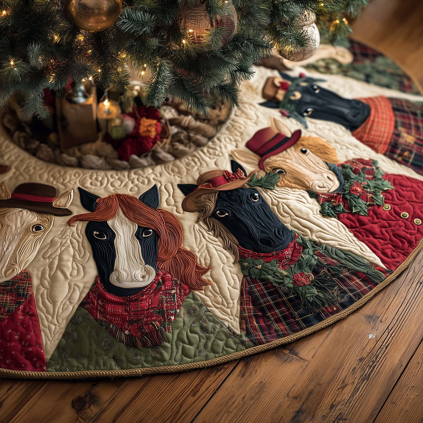 Horse Quilted Tree Skirt GFTOMA7679