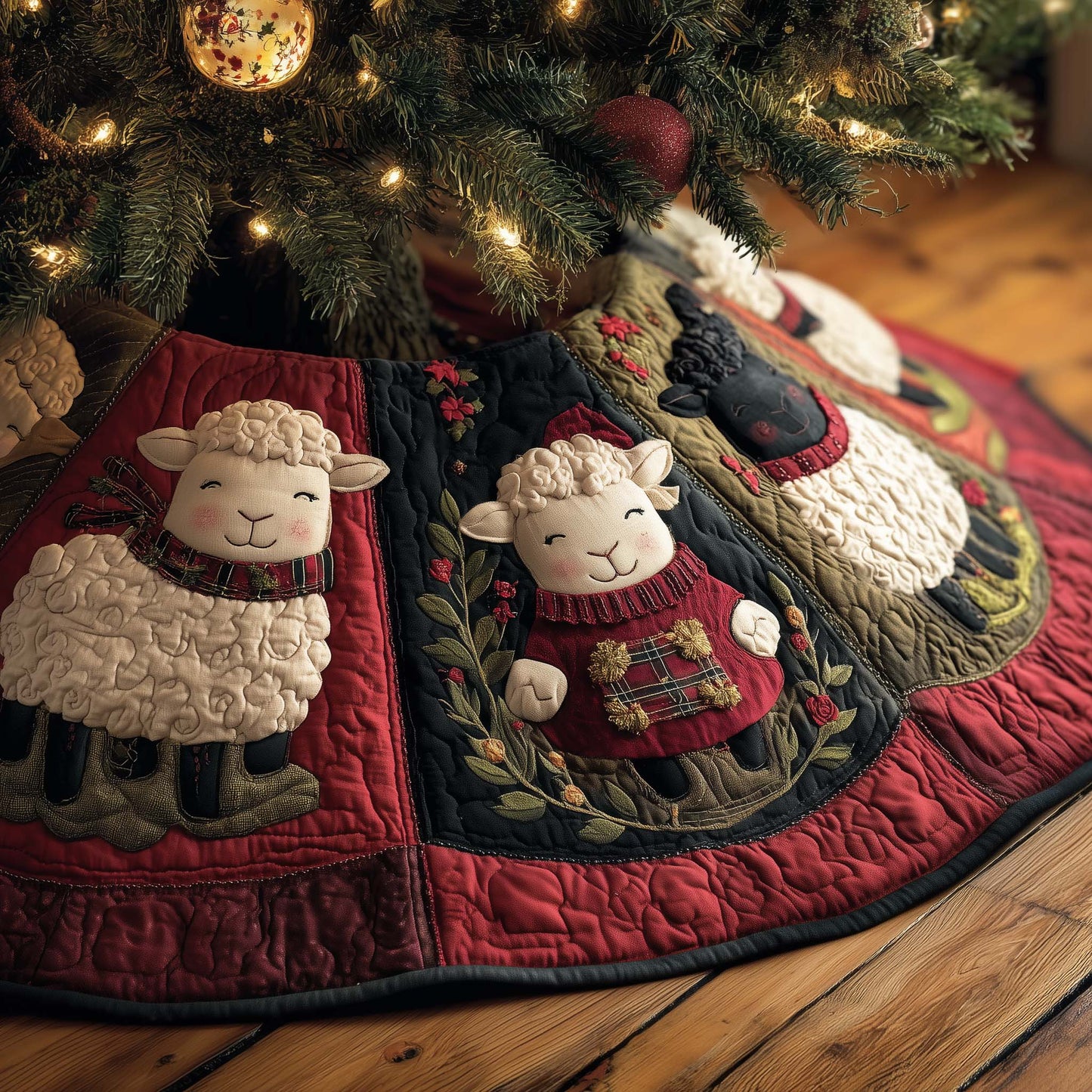 Sheep Quilted Tree Skirt GFTOMA7682