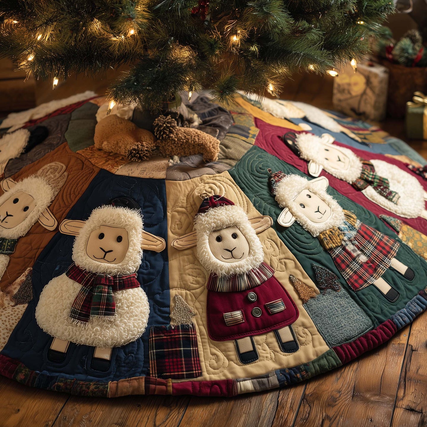 Sheep Quilted Tree Skirt GFTOMA7683