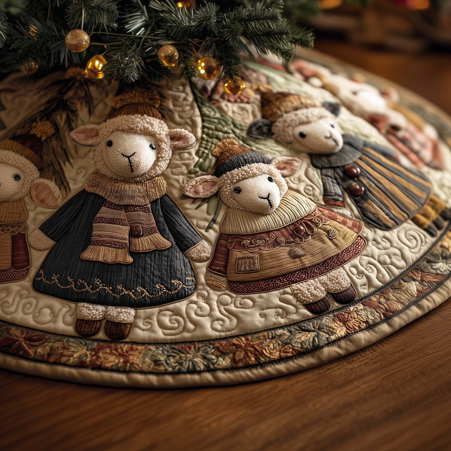 Sheep Quilted Tree Skirt GFTOMA7688