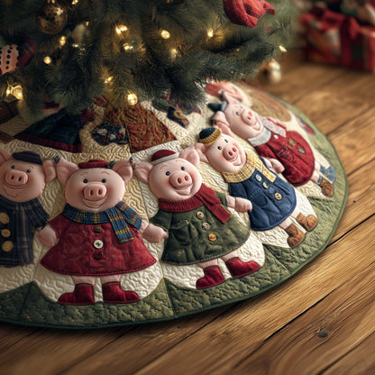 Happy Piggies Quilted Tree Skirt GFTOMA7694
