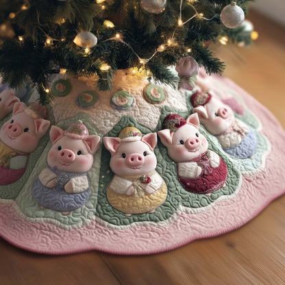 Happy Piggies Quilted Tree Skirt GFTOMA7699