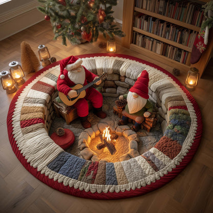 Yuletide Fireside Quilted Round Mat GFTOMA7703