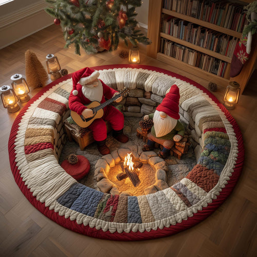 Yuletide Fireside Quilted Round Mat GFTOMA7703