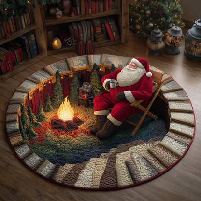 Yuletide Fireside Quilted Round Mat GFTOMA7708