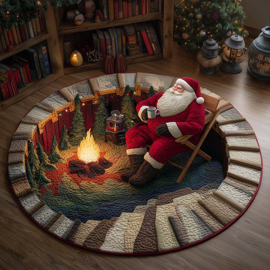 Yuletide Fireside Quilted Round Mat GFTOMA7708