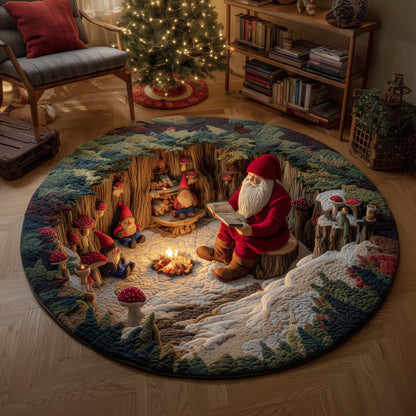 Yuletide Fireside Quilted Round Mat GFTOMA7709