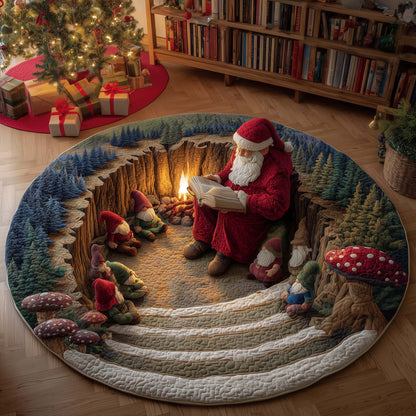 Yuletide Fireside Quilted Round Mat GFTOMA7711