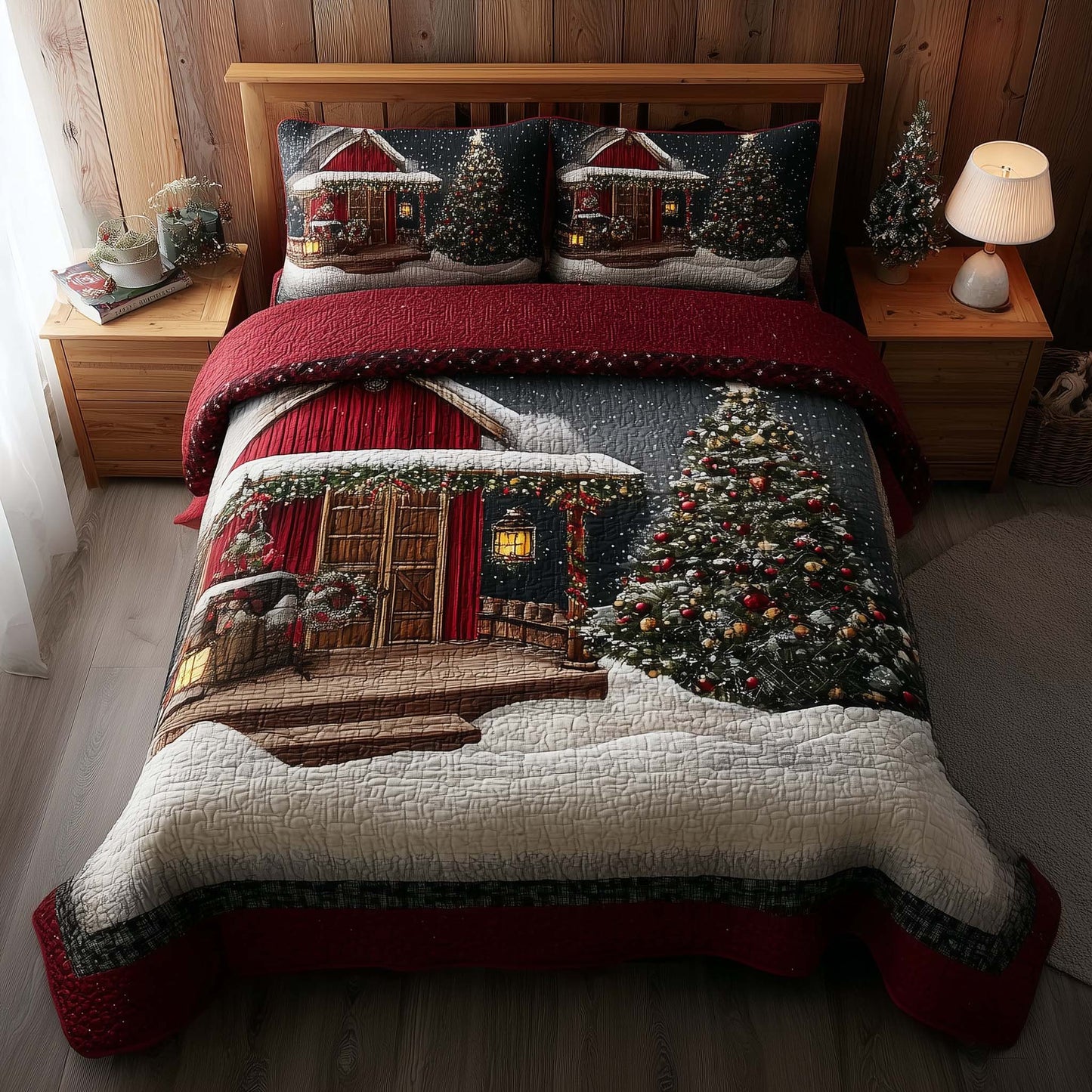 Winter Barn 3-Piece Quilted Bedding Set GFTOMA7716