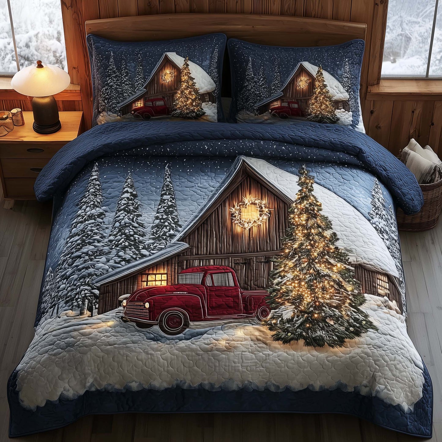 Winter Barn 3-Piece Quilted Bedding Set GFTOMA7720