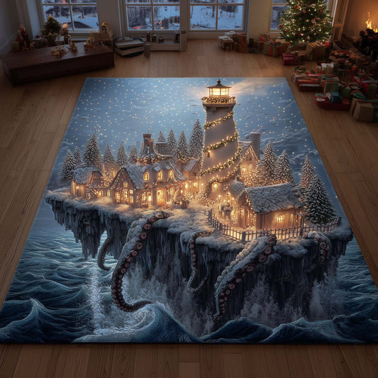 Winter Lighthouse Area Rug GFTOMA7768