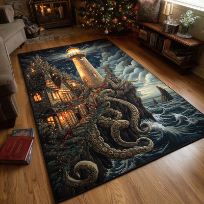 Winter Lighthouse Area Rug GFTOMA7769