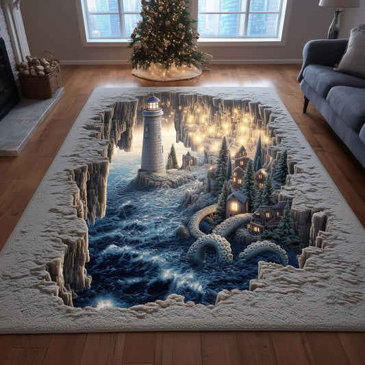 Winter Lighthouse Area Rug GFTOMA7770