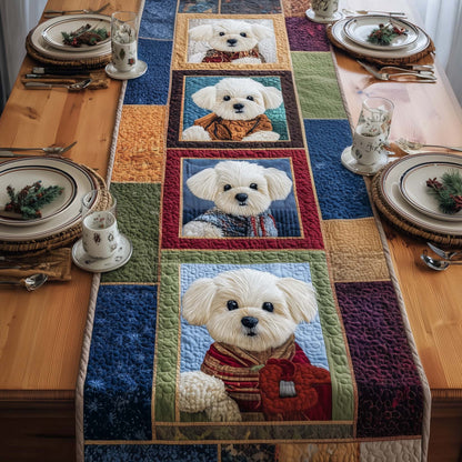 Bichon Quilted Table Runner GFTOMA7774