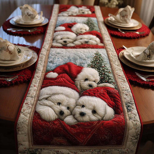 Bichon Quilted Table Runner GFTOMA7777