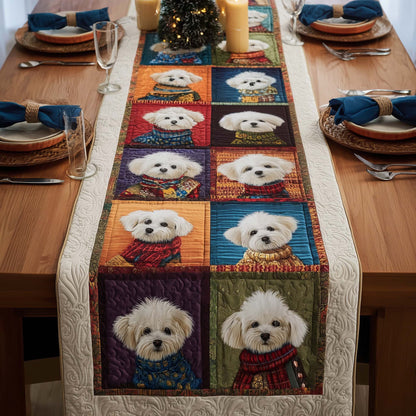 Bichon Quilted Table Runner GFTOMA7778