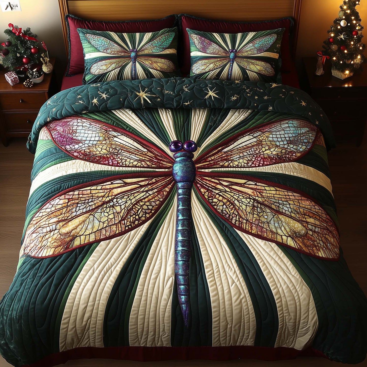 Dragonfly 3-Piece Quilted Bedding Set GFTOMA7798