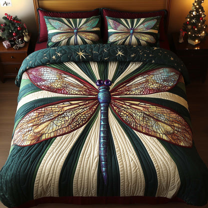 Dragonfly 3-Piece Quilted Bedding Set GFTOMA7798