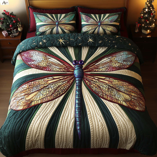 Dragonfly 3-Piece Quilted Bedding Set GFTOMA7798