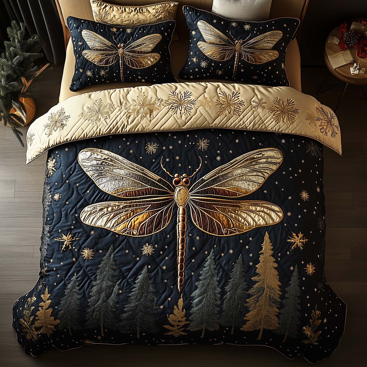 Dragonfly 3-Piece Quilted Bedding Set GFTOMA7800