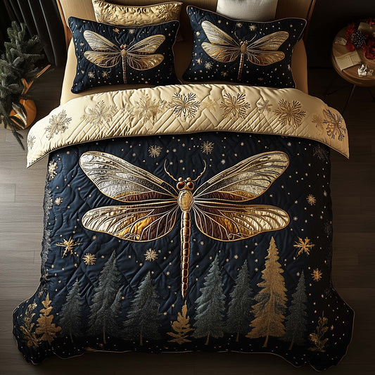 Dragonfly 3-Piece Quilted Bedding Set GFTOMA7800