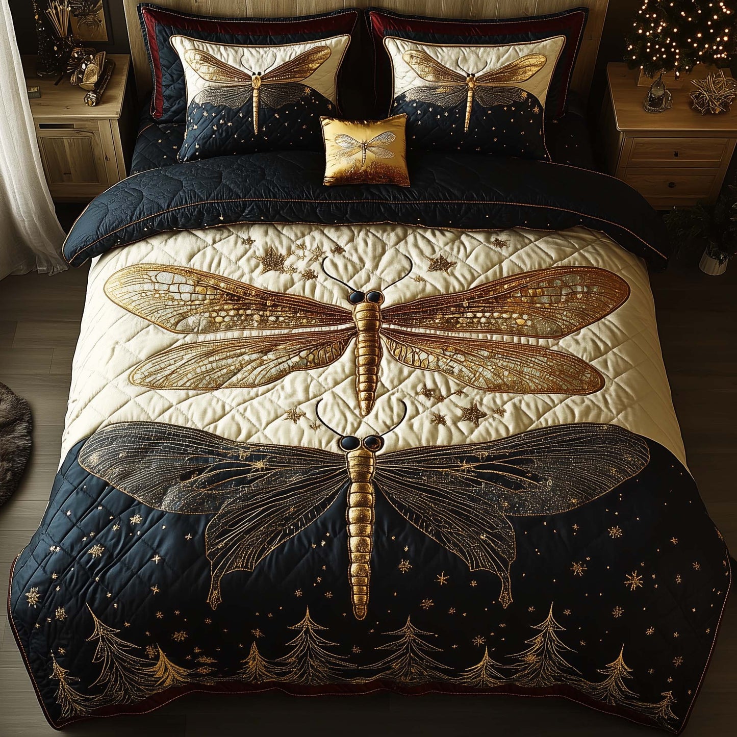Dragonfly 3-Piece Quilted Bedding Set GFTOMA7801