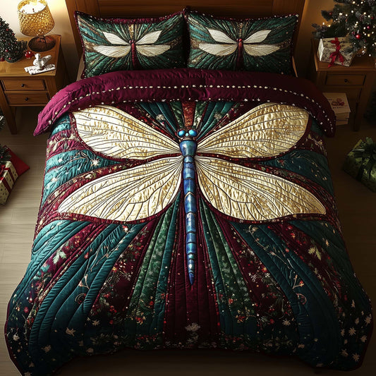 Dragonfly 3-Piece Quilted Bedding Set GFTOMA7803