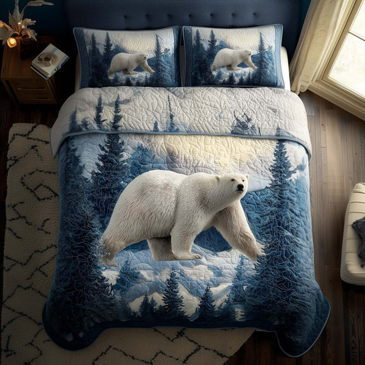 Polar Bear 3-Piece Quilted Bedding Set GFTOMA7835
