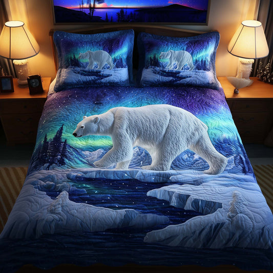 Polar Bear 3-Piece Quilted Bedding Set GFTOMA7838