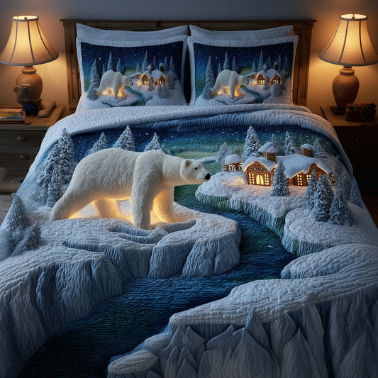 Polar Bear 3-Piece Quilted Bedding Set GFTOMA7839