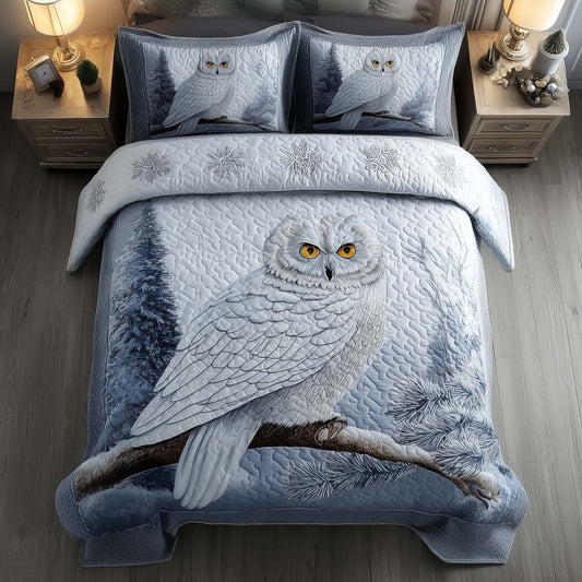 Celestial Owl 3-Piece Quilted Bedding Set GFTOMA7852