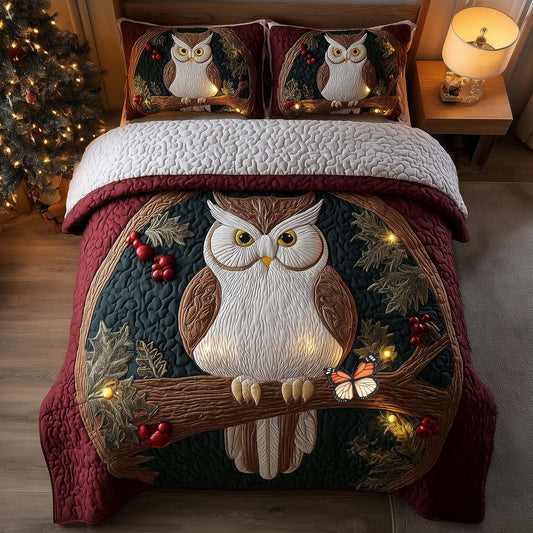 Celestial Owl 3-Piece Quilted Bedding Set GFTOMA7854