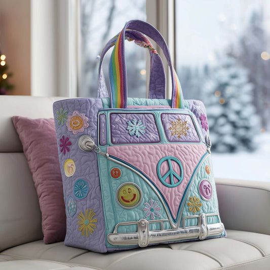 Hippie Van Quilted Tote Bag GFTOMA7872