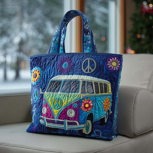Hippie Van Quilted Tote Bag GFTOMA7874